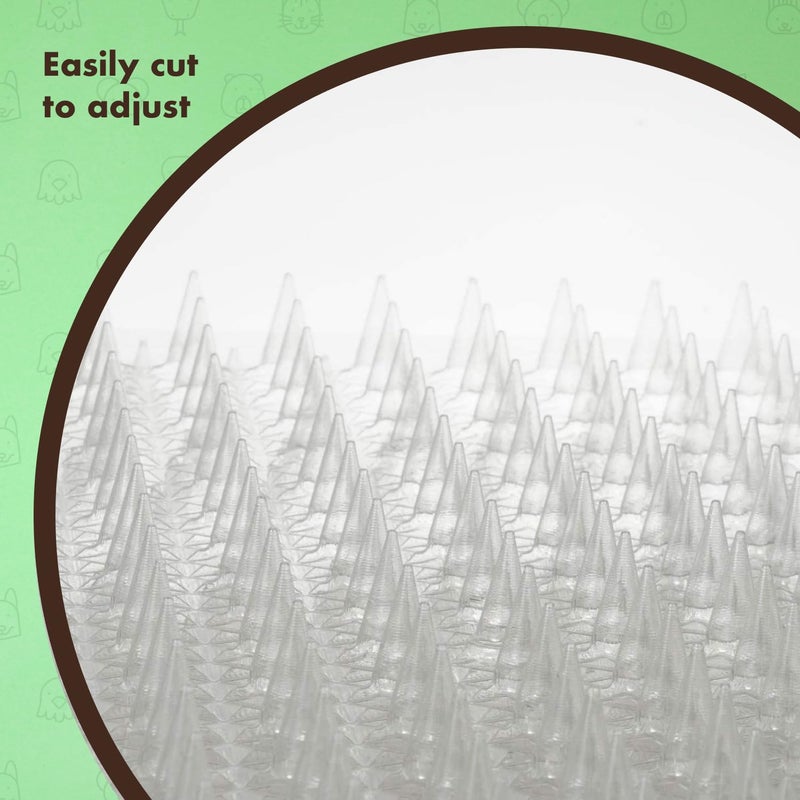 Homarden Cat Deterrent at Home - Pack of 6 Pet Deterrent Mats for Cats and Dogs - Indoor and Outdoor Spike Mats for Pet Training - Durable, Lightweight, Cut-to-Size Design - White, 42 x 34 x 2.5 cm - Image 5