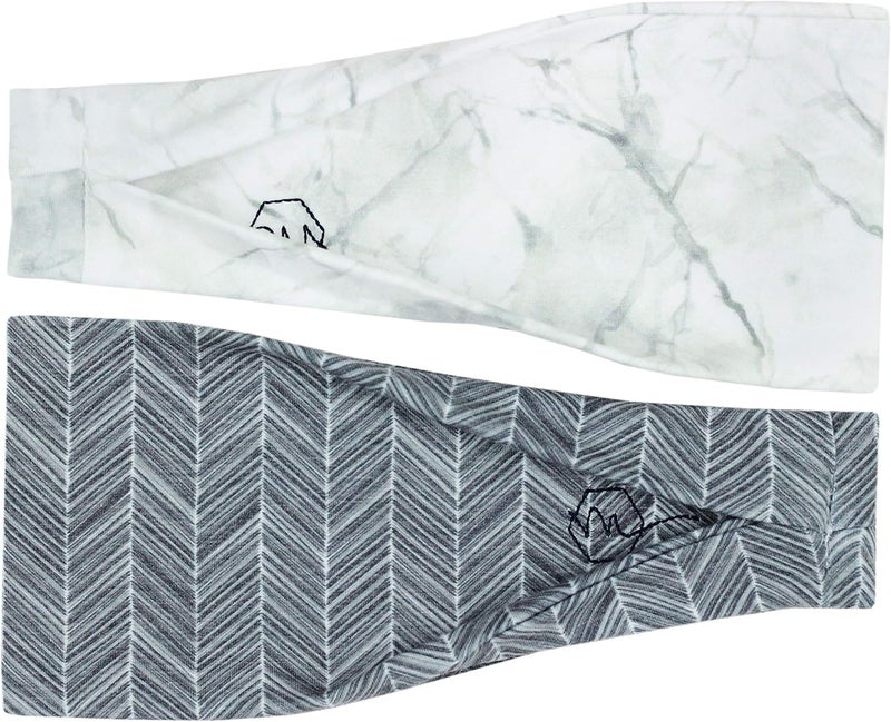 Maven Thread 4" Wide Workout Headbands for Women (2 Pack) – Non-Slip Sweatbands for Gym, Running & Yoga - Image 1