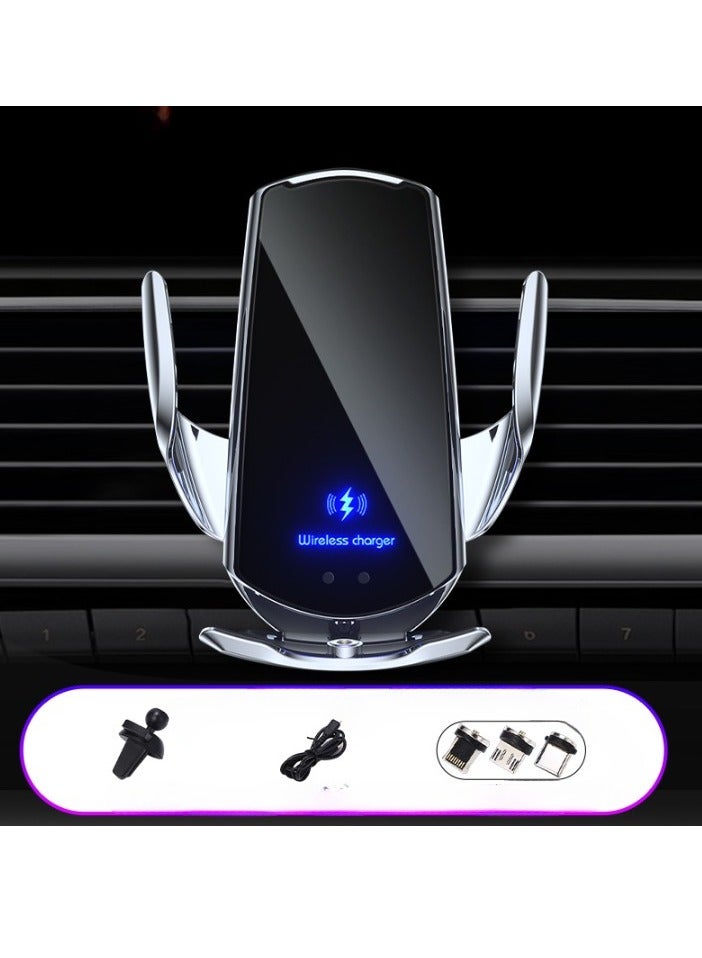 AROAQ Smart Sensor Car Wireless Charger, Stable Fast Charging Car Mobile Phone Holder, Auto-clamping And Rotating Car Phone Holder Mount Air Vent Phone Holder, (Haoyueyin)  - Image 1