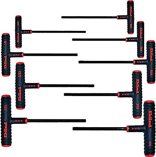 Eklind Tool 60609 PowerT Handle Hex Key allen wrench 9pc set SAE Inch Sizes 56414 6in series - Image 1