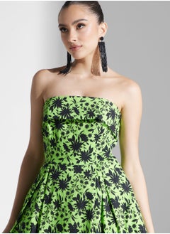 True Decadence Strapless Floral Skater Midi Dress  - Image 3