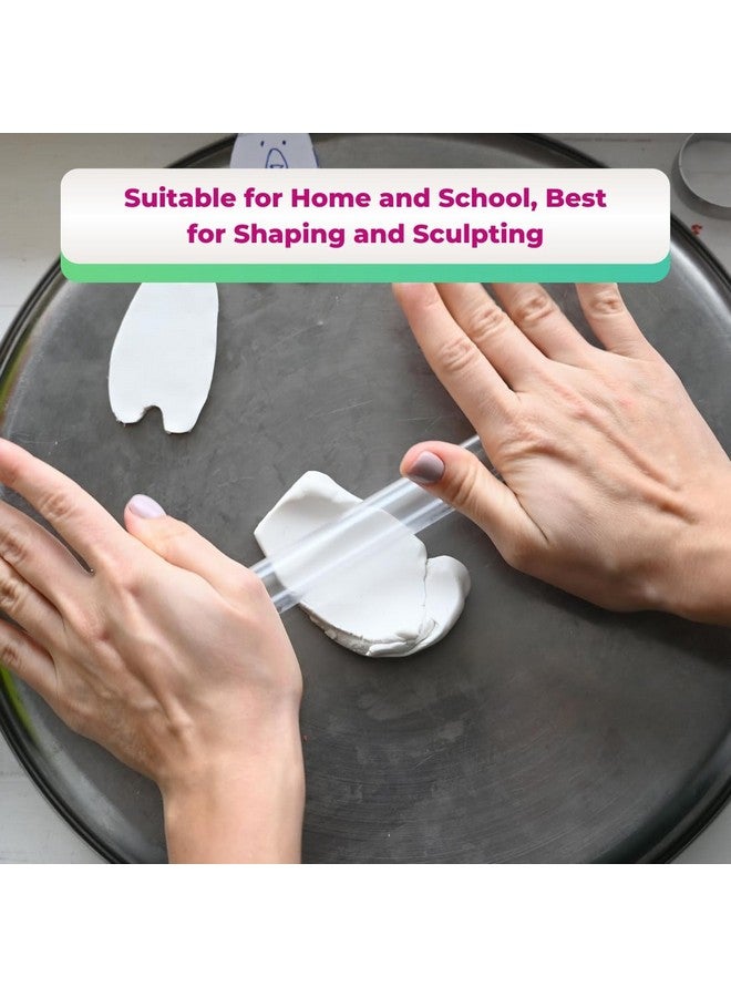 أويترا مجموعة أسطوانة وصفائح أكريليك من أويترا، مجموعة من قطعتين، مثالية لطين البوليمر، الطين المجفف بالهواء، صناعة المجوهرات، الفخار، الحرف اليدوية، التشكيل، النحت، عجينة الفوندان، لف العجين - Image 5