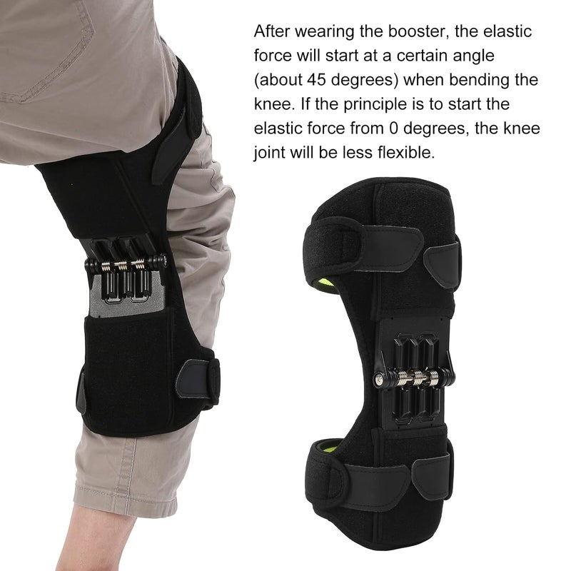 klarako Knee Brace with Spring, Knee Booster Spring Assisted Sports Mountaineering Support Knee Patella Booster Shock Knee Brace Knee Support for men - Image 4