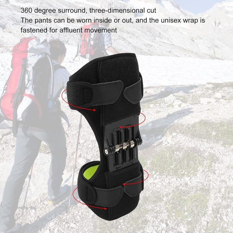 klarako Knee Brace with Spring, Knee Booster Spring Assisted Sports Mountaineering Support Knee Patella Booster Shock Knee Brace Knee Support for men - Image 2
