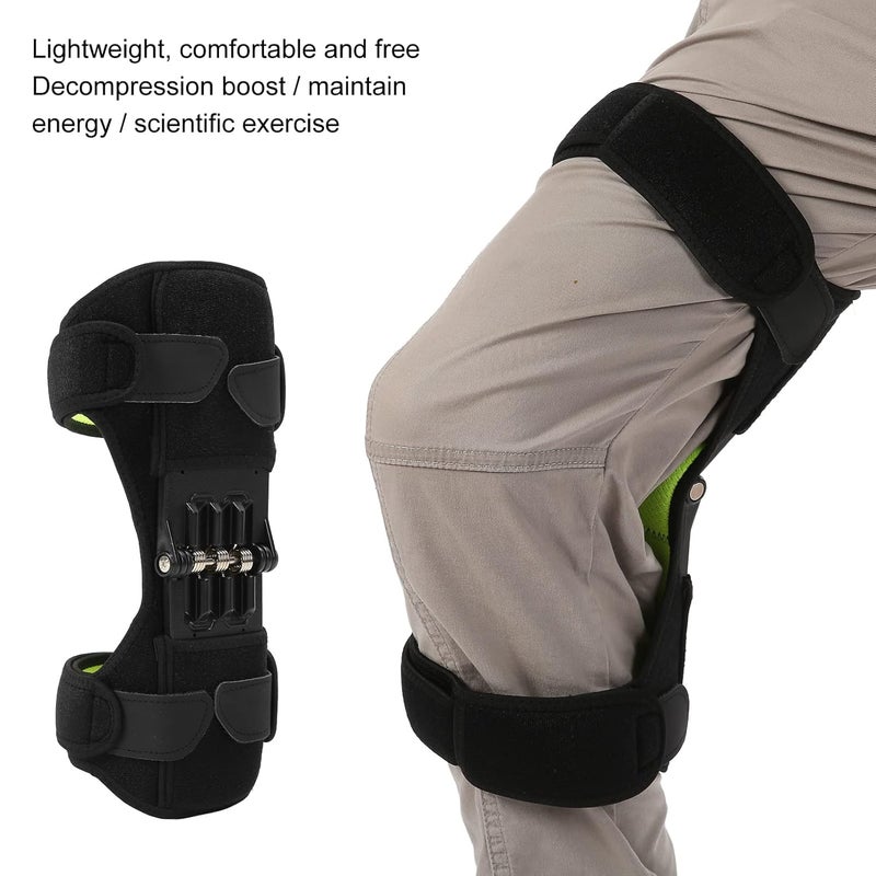 klarako Knee Brace with Spring, Knee Booster Spring Assisted Sports Mountaineering Support Knee Patella Booster Shock Knee Brace Knee Support for men - Image 3