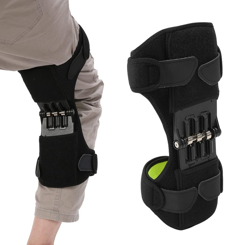 klarako Knee Brace with Spring, Knee Booster Spring Assisted Sports Mountaineering Support Knee Patella Booster Shock Knee Brace Knee Support for men - Image 1