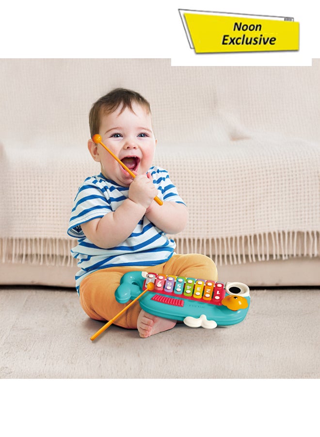 COGNIKIDS 5-In-1 Whale Xylophone Toy For Toddlers – Musical Instrument With Piano, Cymbal, Drum, Scraper & Mallets | Baby Sensory Toy For 1 Year+ | Montessori Early Learning Toy - Image 1