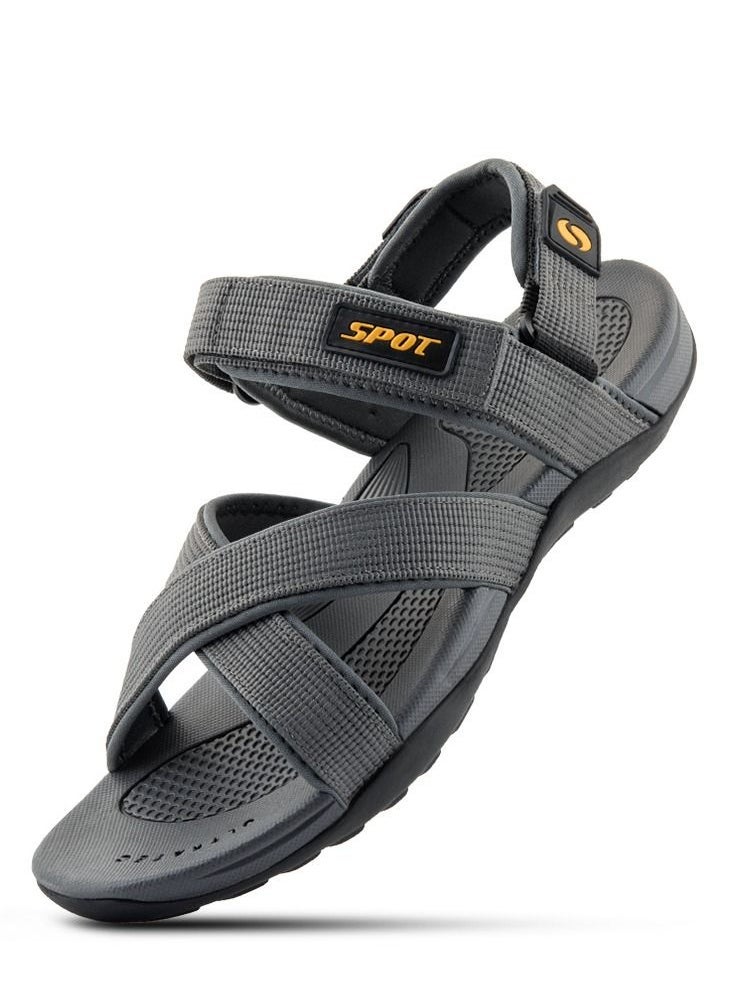 spot صندل كاجوال للرجال من SPOT | متين | قبضة قصوى | حزام للكاحل | SS-1902 رمادي - Image 1