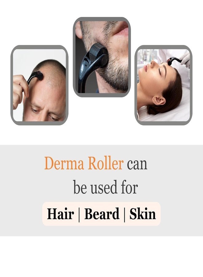 AKSH Derma Roller For Hair Growth 0.5 mm With 540 | Repairs Damaged Hair, Activates Hair Follicles | Roller for Beard & Hair Growth & Reduces Acne Scars | Safe & Effective to Use for Men & Women (Black) - Image 4