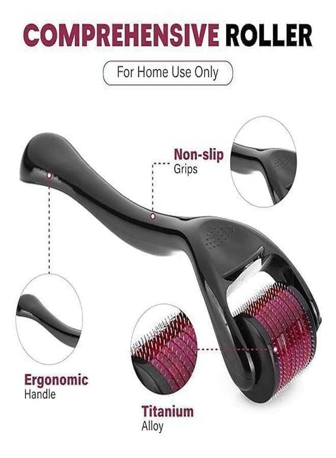 AKSH Derma Roller For Hair Growth 0.5 mm With 540 | Repairs Damaged Hair, Activates Hair Follicles | Roller for Beard & Hair Growth & Reduces Acne Scars | Safe & Effective to Use for Men & Women (Black) - Image 5