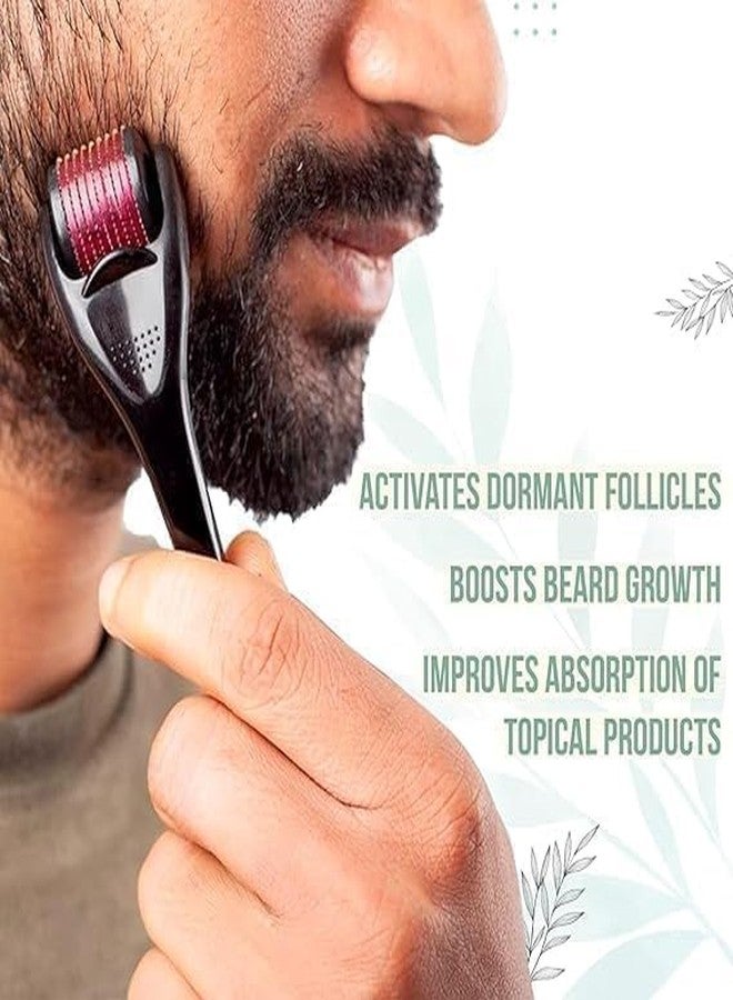 AKSH Derma Roller For Hair Growth 0.5 mm With 540 | Repairs Damaged Hair, Activates Hair Follicles | Roller for Beard & Hair Growth & Reduces Acne Scars | Safe & Effective to Use for Men & Women (Black) - Image 3