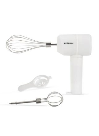 Epsilon Rechargeable Cordless Hand Mixer- EPSHM1466| With A Streamline Design and an Ergonomic Grip | Equipped with Lithium Battery and 3 Speed Levels, white - pzsku/Z0DE00E4E0C897B5A4554Z/45/_/1696921826/abc28d2c-f27c-44bb-9043-91aa8c4c78fa