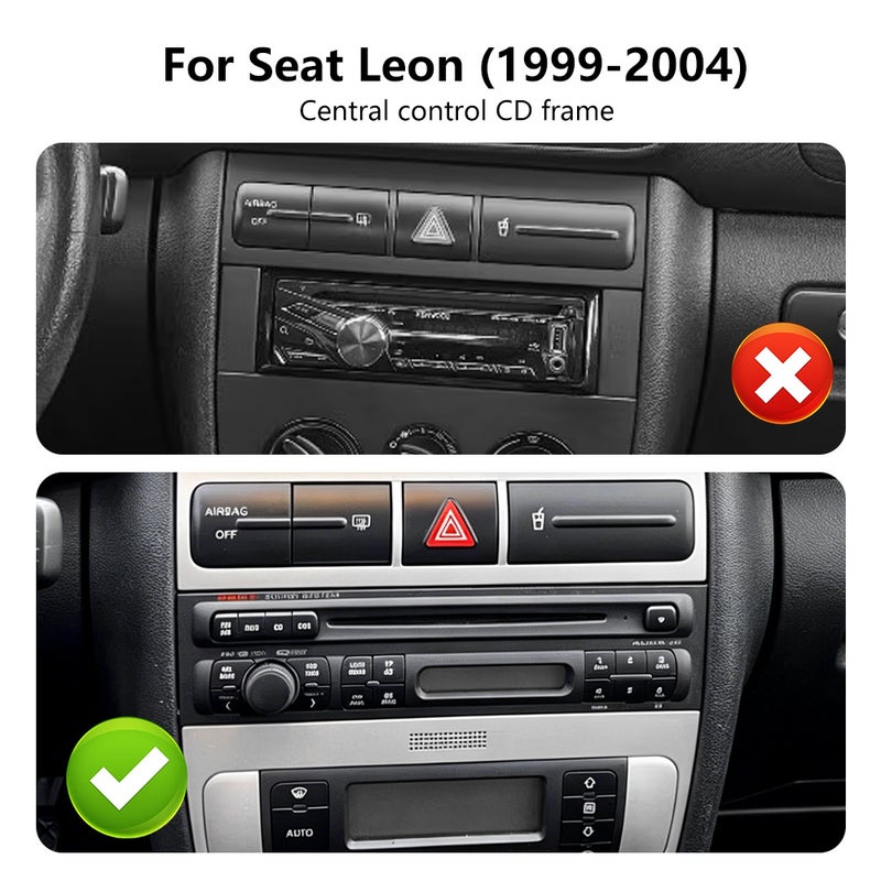 Generic Real Soft Carbon Fiber Sticker for Seat Leon MK1 1M 1999-2004 Car Interior CD Frame Trim Accessories - Image 3
