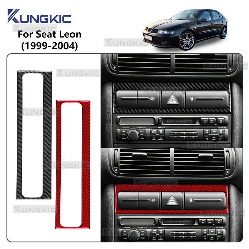 Generic Real Soft Carbon Fiber Sticker for Seat Leon MK1 1M 1999-2004 Car Interior CD Frame Trim Accessories - Image 1
