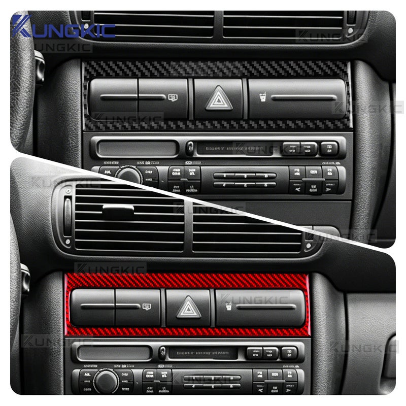 Generic Real Soft Carbon Fiber Sticker for Seat Leon MK1 1M 1999-2004 Car Interior CD Frame Trim Accessories - Image 4
