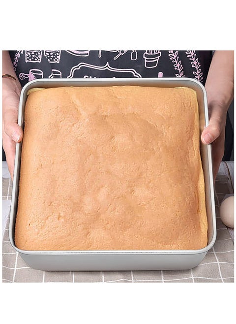 Nonstick Aluminum Square Cake Pan Baking Tool with Removable Bottom