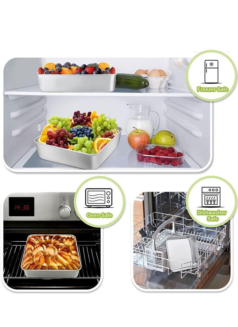 Nonstick Aluminum Square Cake Pan Baking Tool with Removable Bottom