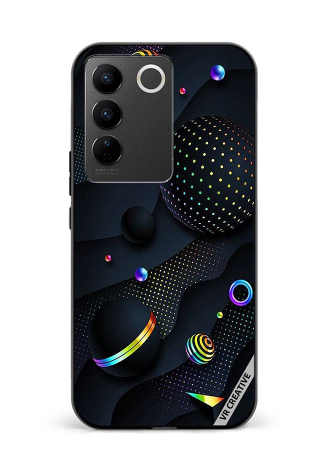 VR CREATIVE Protective Case Cover For Vivo V27e Retro Design  Multicolour - Image 1