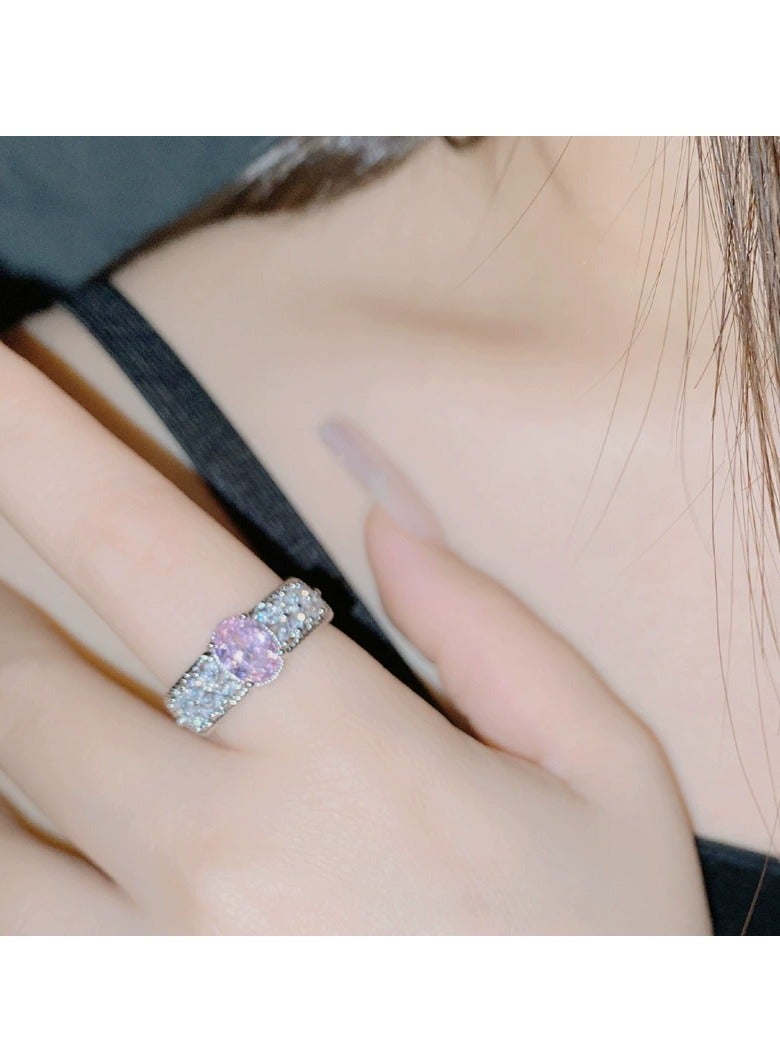 Beauenty Gemstone butterfly ring gold plated non spec encrusted zircon ring female