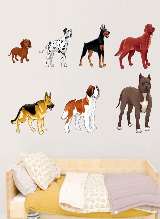 StickMe 'Set of 9 Beautiful Dog Breeds Wall Sticker ' -SM480 (Multi Colour, Vinyl - 100cm X 100 cm) - Image 2