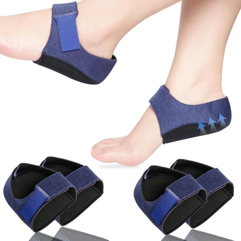 Velcro Heel Slip-On Socks – 4 Pieces, No-Show, Anti-Slip Silicone, for Loafer, Boat Shoes