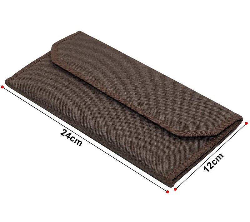 CAMPIO Plastic Multi-Pocket Travel Organizer & Card Holder With Zip Pouch (Brown)|Secure Closure, Compact Design, Lightweight, Ideal For Smart Cards, Id Cards, And Business Documents - Image 2