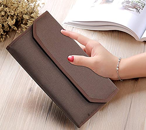CAMPIO Plastic Multi-Pocket Travel Organizer & Card Holder With Zip Pouch (Brown)|Secure Closure, Compact Design, Lightweight, Ideal For Smart Cards, Id Cards, And Business Documents - Image 3