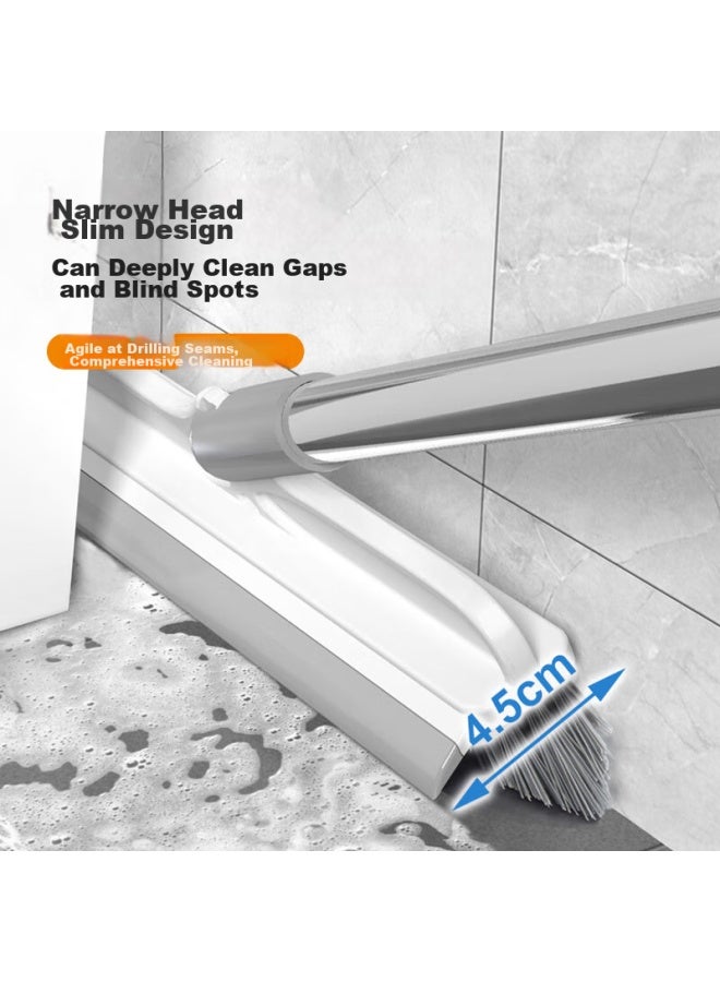 Houya Floor Brush, Bathroom Cleaning Brush, Long-handled Hard Bristle Floor Scrubber, Toilet Gap Brush, Tile Brush - Image 4