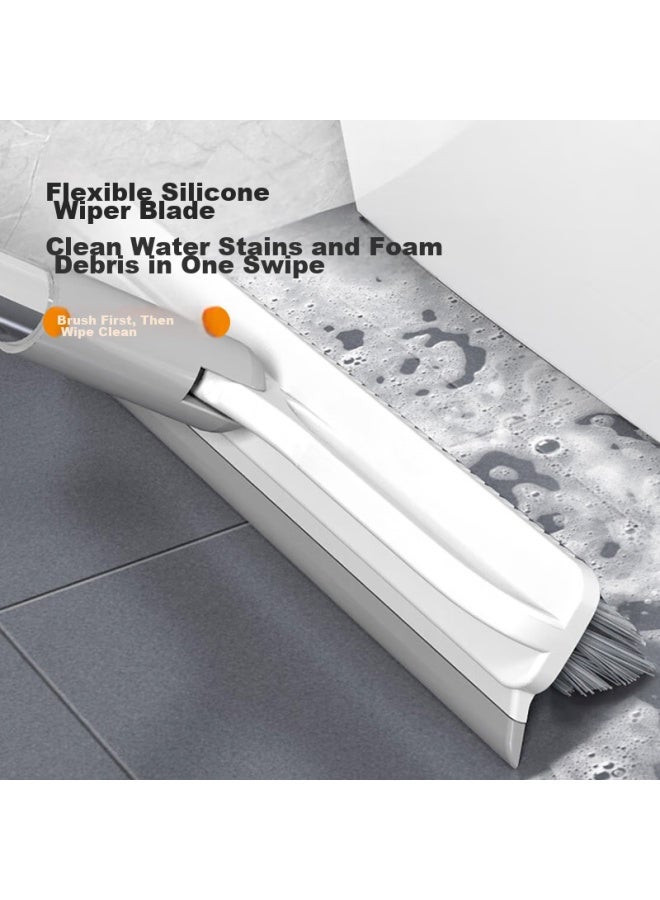 Houya Floor Brush, Bathroom Cleaning Brush, Long-handled Hard Bristle Floor Scrubber, Toilet Gap Brush, Tile Brush - Image 2