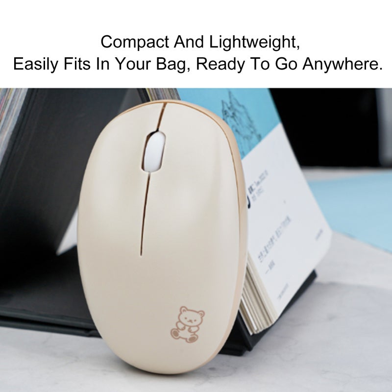 MOFii Wireless Mouse Pink: Dual Mode Connectivity - Ultra-Quiet Technology Portable Wireless Mouse for Laptop Computer On-The-Go Work Shared Spaces - Image 4