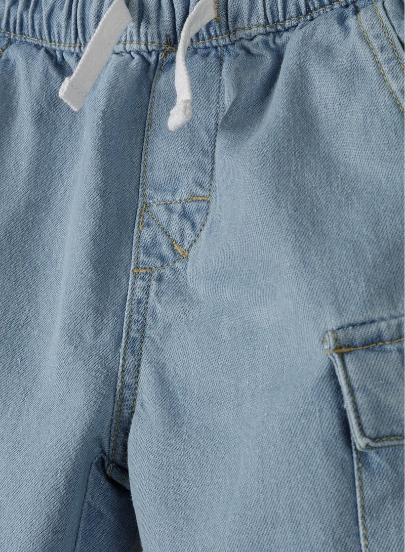 MINOTI Boys' Denim Cargo Shorts