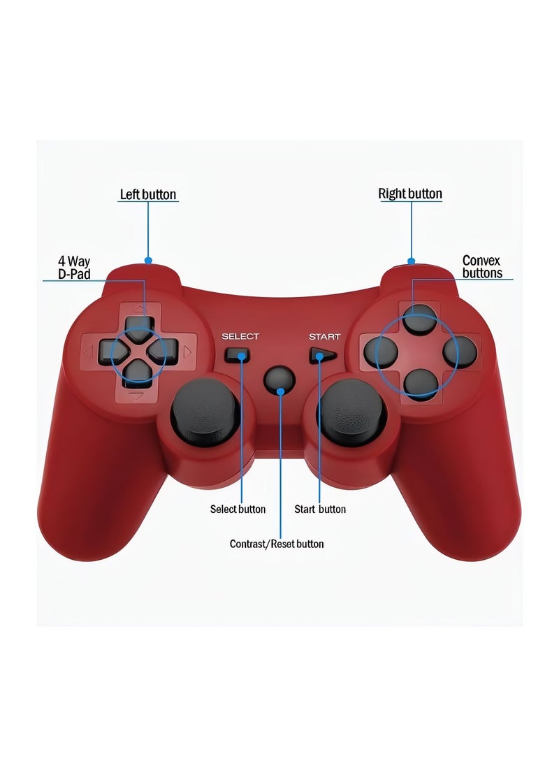 وحدة تحكم لاسلكية لجهاز PlayStation 3 - أحمر نابض بالحياة