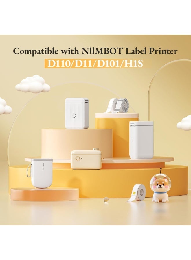 NIIMBOT D11/D110/D101/H1S Label Maker Tape Self-Adhesive Labeling Tape Waterproof Round Thermal Clear Label Paper for Barcode Printing 14 X 28mm 220 Labels/Rolls, Clear - Image 3