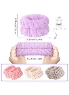 Xgunion Microfiber Wrist Sweatbands For Face Washing And Spa - 8Pcs Women And Girls Wristbands With Water Guards To Prevent Spilling Down Arms  - Image 2