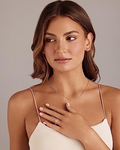 PAVOI 14K Yellow Gold Plated 1.25CT Oval Cubic Zirconia Promise Engagement Ring | Solitaire Wedding Bands | Halo Fake Engagement Ring for Women | Size 5 - Image 4