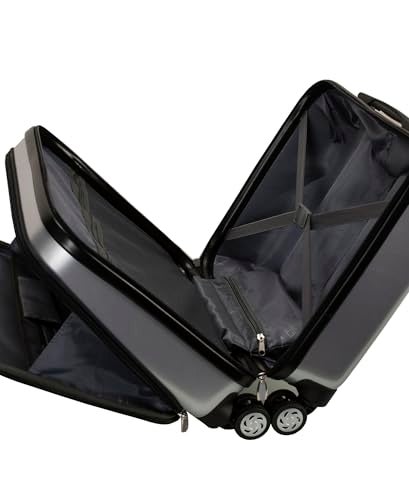 Rockland Revolution Hardside Rolling Computer Case, Silver, Small - Image 4