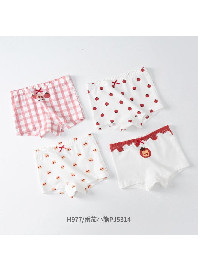 Girls' Underwear, Kidsren's Pure Cotton Type A Antibacterial Baby, Little Girls, Medium And Large Kidsren's Boxer Shorts That Do Not Pinch The Buttocks