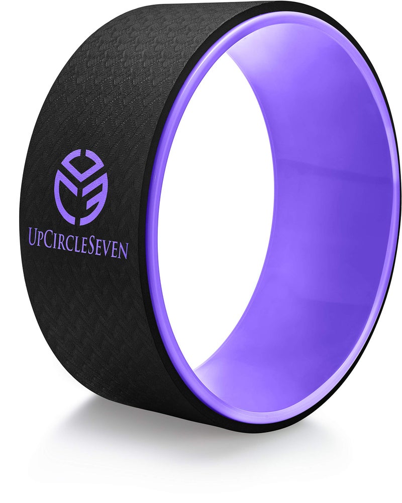 UpCircleSeven Tormeti Yoga Wheel-Strongest And Most Comfortable Dharma Prop Wheel,Perfect Platform For Stretching,12 X 5 Inch Basic(Green&Purple) - Image 1