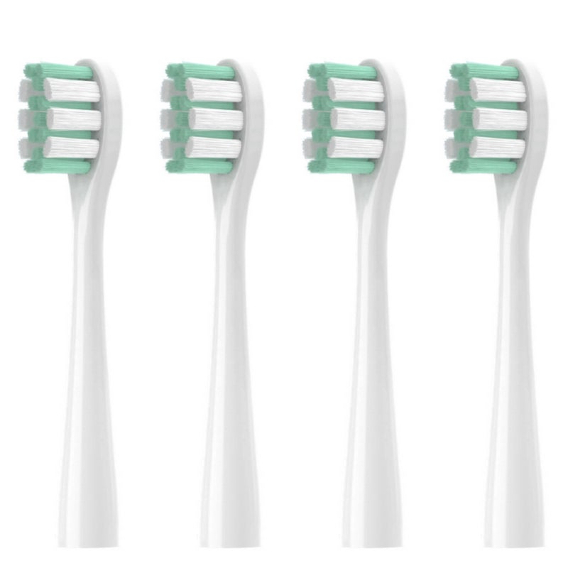 Showsee Replacement Electric Toothbrush Heads, Soft Bristles for ShowSee D1/d2/d3, 4 Pack, White - Image 1