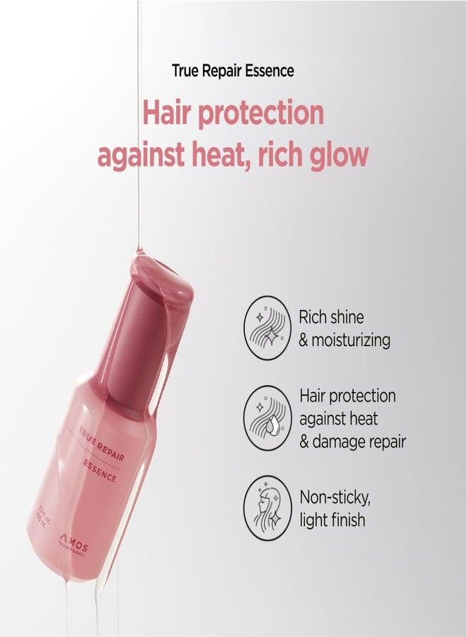 amos PROFESSIONAL زيت الشعر الاحترافي من AMOS لإصلاح الشعر الحقيقي | واقي حراري، ينعم ويجعل الشعر ناعماً بشكل ملحوظ، مضاد للتجاعيد والتجاعيد، للشعر الجاف والمجعد، 3.3 أونصة سائلة. - Image 3