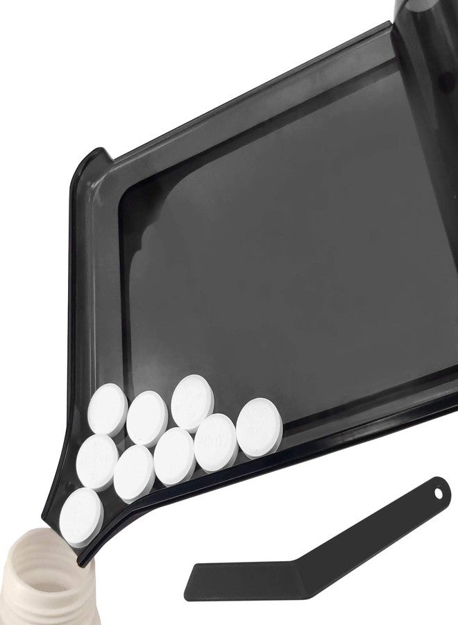 Medarchitect Right Hand Pill Counting Tray with Spatula (Black - L Shape) - Image 3