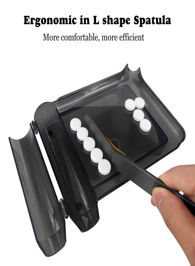 Medarchitect Right Hand Pill Counting Tray with Spatula (Black - L Shape) - Image 2