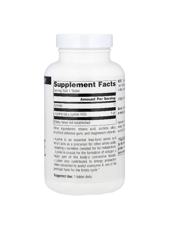 Source Naturals Source Naturals, L-Lysine, 1,000 mg, 100 Tablets  - Image 2