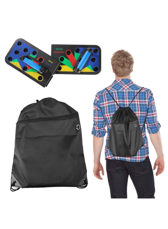 دفع لوحة للرجال والنساء, متعددة الوظائف قابل للطي لوحة الدفع مع حقيبة الظهر التخزين, عضلة ماكس دفع لوحة للطابق معدات التمرين المنزلي, تمرين عضلات الصدر - Image 1