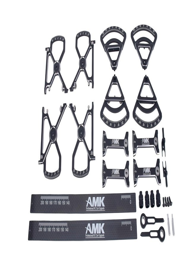 AMK RC Car Chassis Setup System for 1/10 Touring Cars, Professional Camber & Toe Gauge Alignment Tool Kit for On-Road RC Racing - Image 2