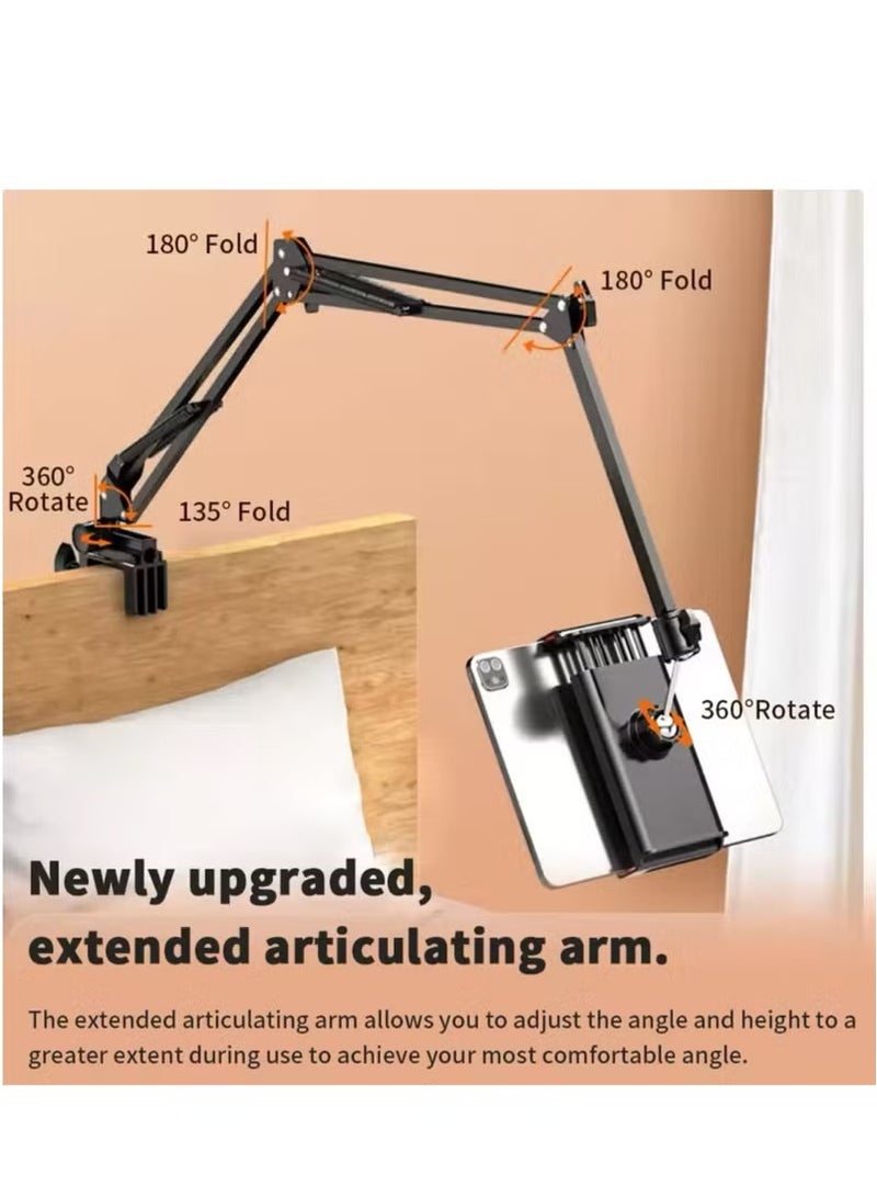 Tablet Holder for Bed 360° Rotating Phone, Mount Desktop Stand for iPad ,Metal Arm For 4.7~11 inch Phone iPad Tablet Stand - Image 5