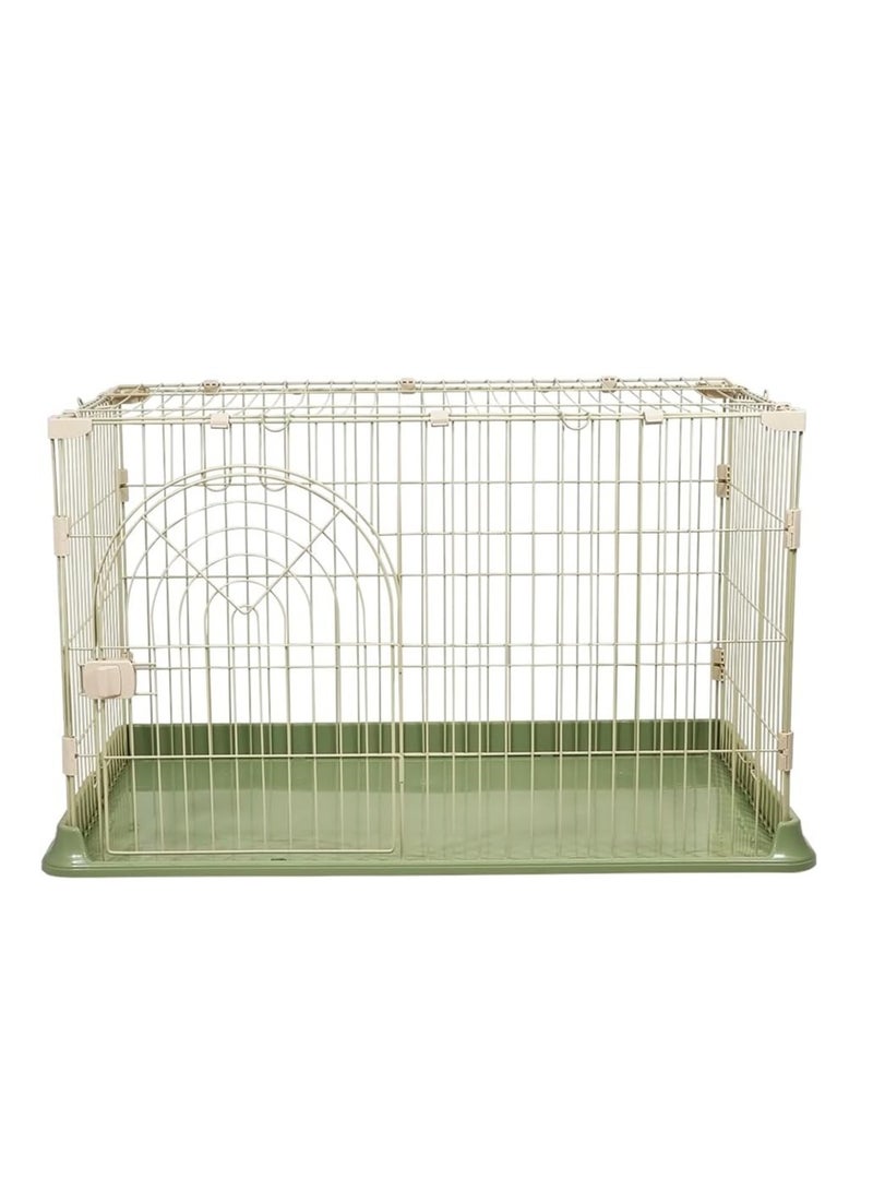 أن ان سي بيتس قفص قطط متين مع قاعدة مقاومة للماء، قفص للحيوانات الأليفة بطول 100 سم، وقفل زنبركي آمن، طبقة واحدة مع سلك معدني، مثالي للحيوانات الأليفة الصغيرة والمتوسطة الحجم، سهل التجميع، أخضر - Image 1