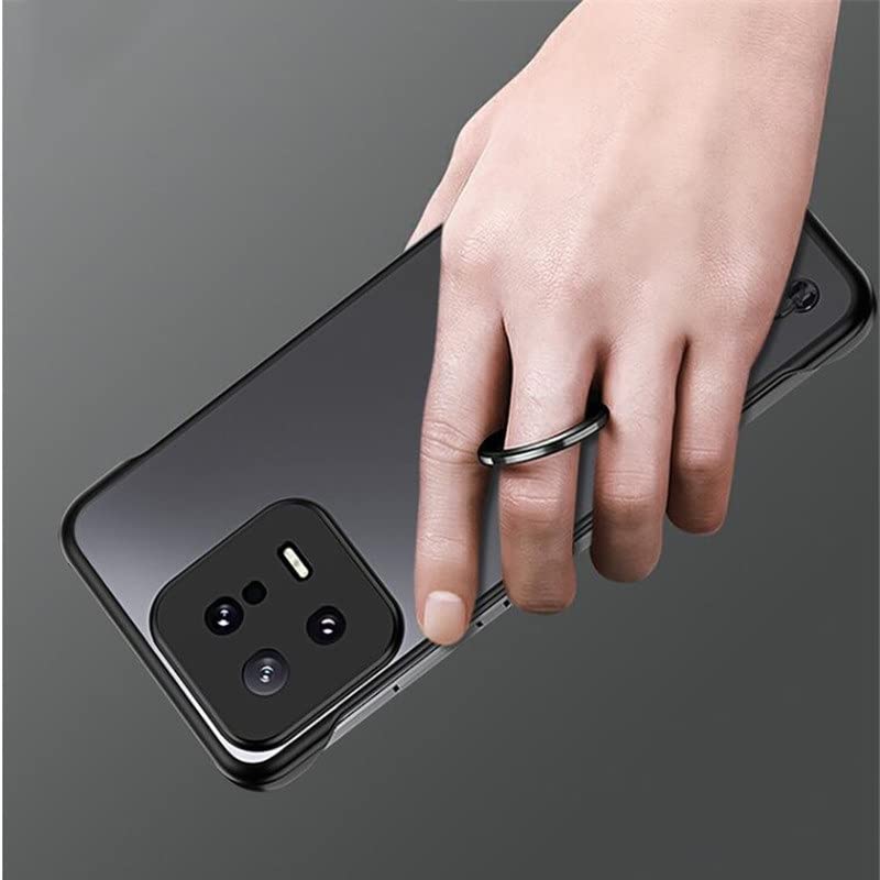 REALCASE Xiaomi 13 Pro 5G Back Cover Case | Slim Translucent Frameless Matte Hard Back Skin | Soft TPU Shock Proof Bumper Back Cover Case for Xiaomi 13 Pro 5G (Black) - Image 2
