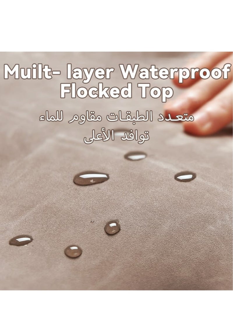 JAJEEK - Double Outdoor Camping Waterproof Air Mattress, Fast Auto Inflatable Bed, Portable Home Inflatable Sofa Bed, Built-in Electric Pump - Inflatable Outdoor Mat for Tent, Camping, Car & Truck | Easy Setup, Comfortable & Durable - Image 1