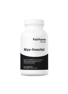 fairhaven health Myo-Inositol Supplement for Women and Men | Vitamin B8 2000mg | Vegan Inositol Powder Capsules | Gluten, Dairy and Soy Free | 120 Inositol Capsules  - Image 1
